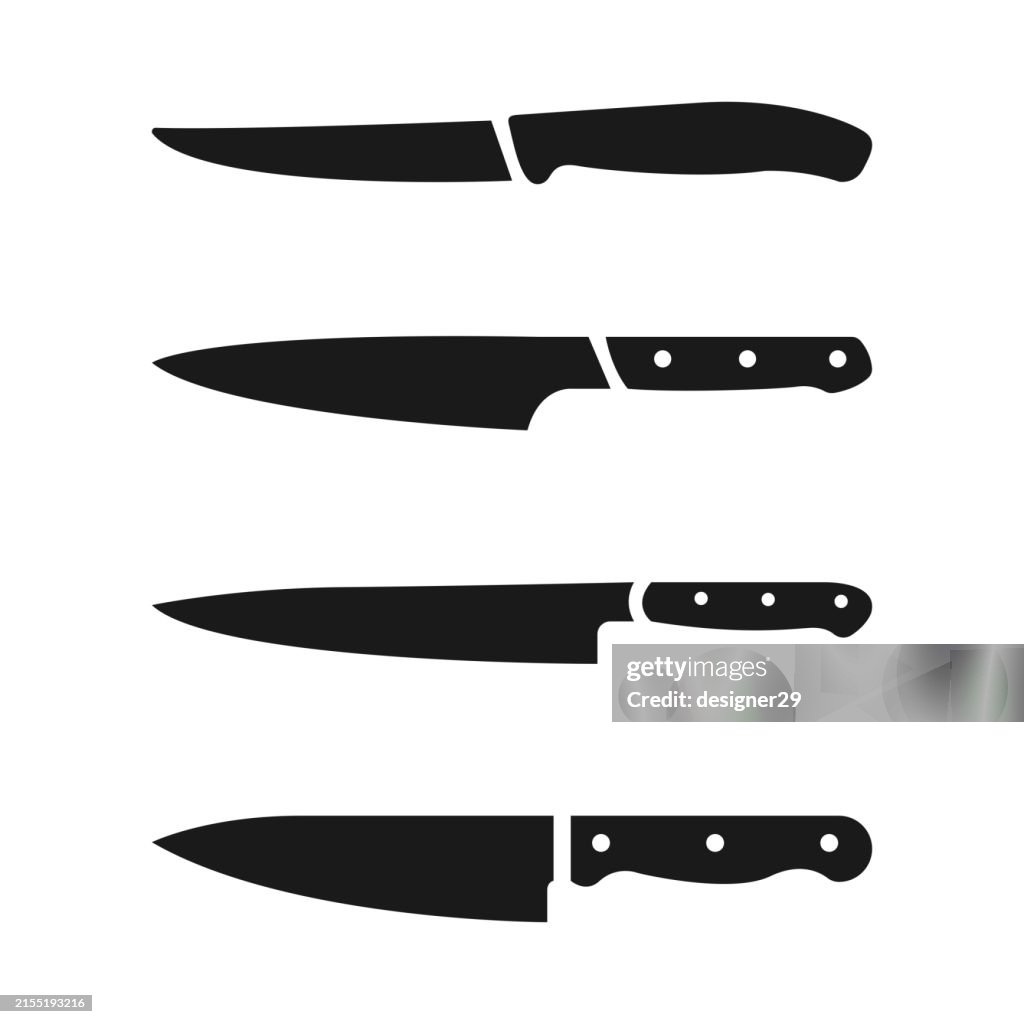 Knife Icons Set Vector Design.