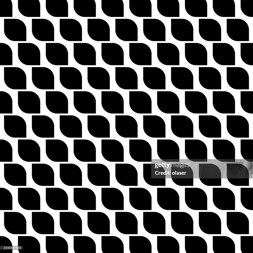 Solid leaf shapes in diagonal grid with gaps pattern