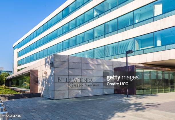 Headquarters building of the Bill and Melinda Gates Foundation in downtown Seattle, Washington.