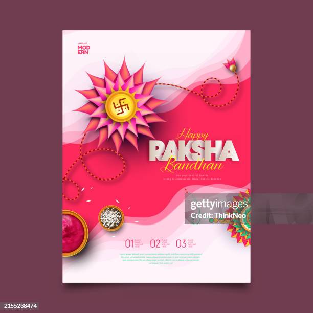 happy raksha bandhan flyer design - raksha bandhan stock illustrations