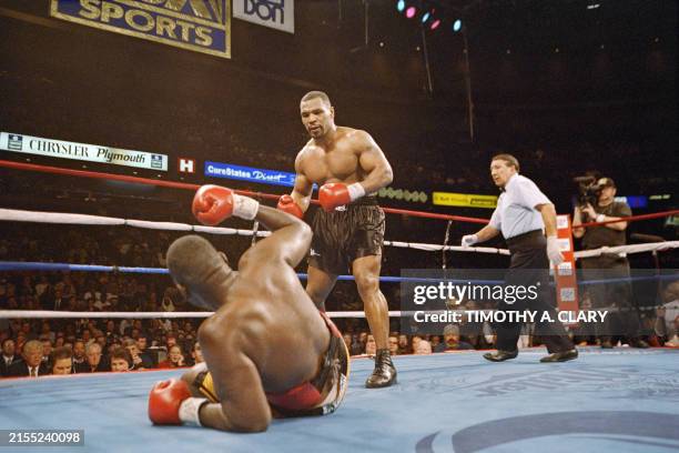 Mike Mathis Referee 353 Mike Tyson 1995 Photos & High Res Pictures - Getty Images