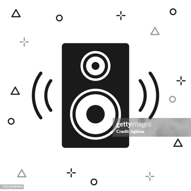 speaker. icon on white background - plain studio background stock illustrations