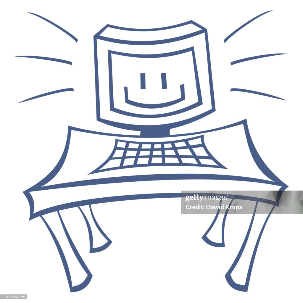 Computer Screen Smile Smile On Pc Screen High-Res Vector Graphic - Getty Images