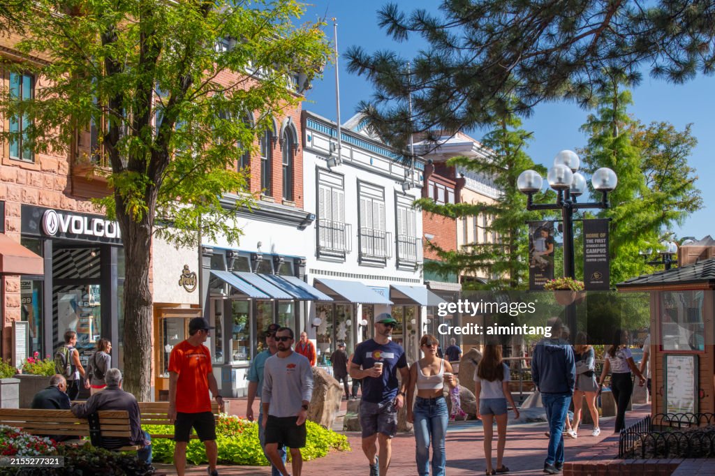 People walking in downtown Boulder