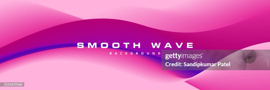 Pink Wave Header Pink Abstract Wave Design Template Background High-Res Vector Graphic ...