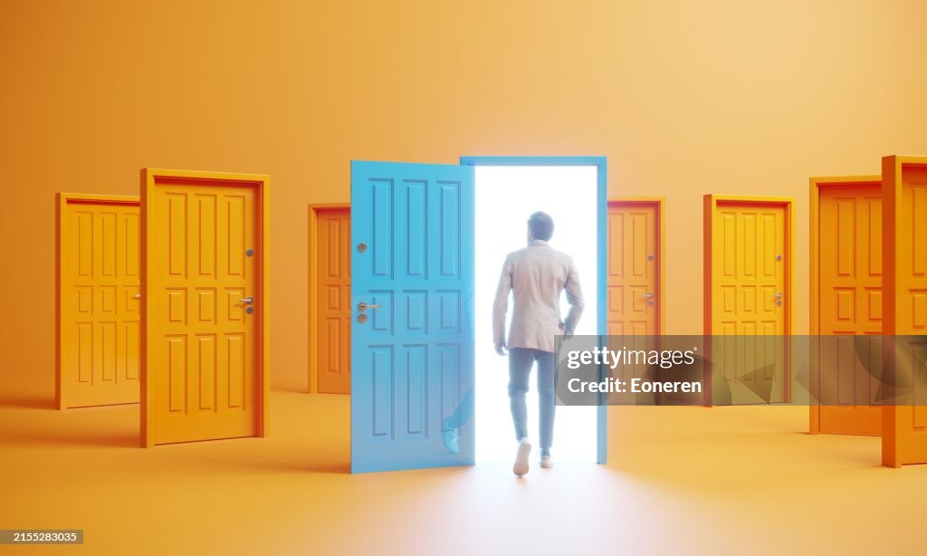 Conceito de escolha com portas