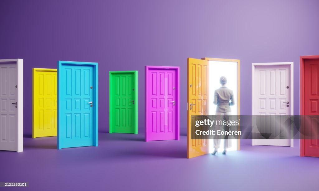 Choice concept with doors