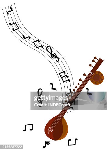Sitar Notes Chart Sitara Instrument With Musical Notes High-Res Vector Graphic - Getty Images