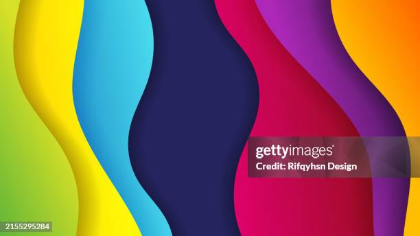 bildbanksillustrationer, clip art samt tecknat material och ikoner med modern multicolored geometric papercut background business design. abstract design template for brochures, flyers, magazine, banners, headers, book covers, device screen background and more, vector - flerfärgad bakgrund