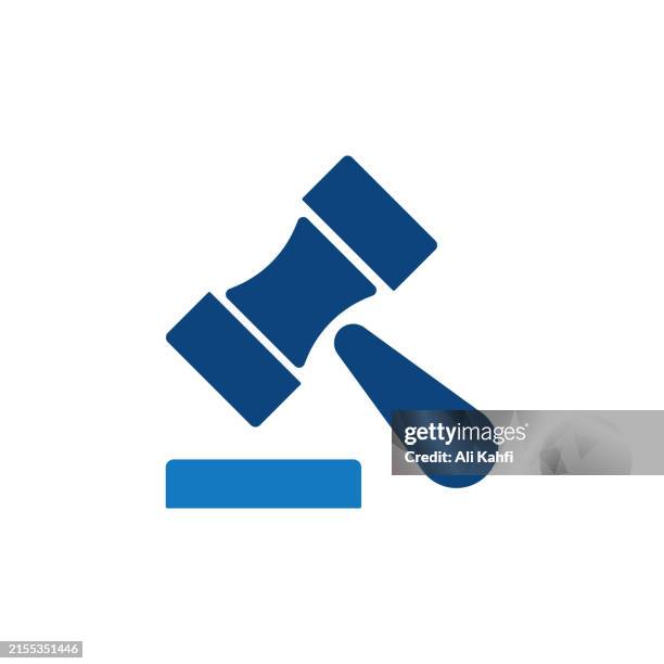 justice law icon. solid icon that can be applied anywhere, simple, pixel perfect and modern style - can law stock illustrations
