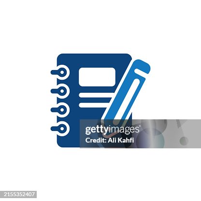 Pencil with book icon. Solid icon that can be applied anywhere, simple, pixel perfect and modern style Pencil with book icon. Solid icon that can be applied anywhere, simple, pixel perfect and modern style