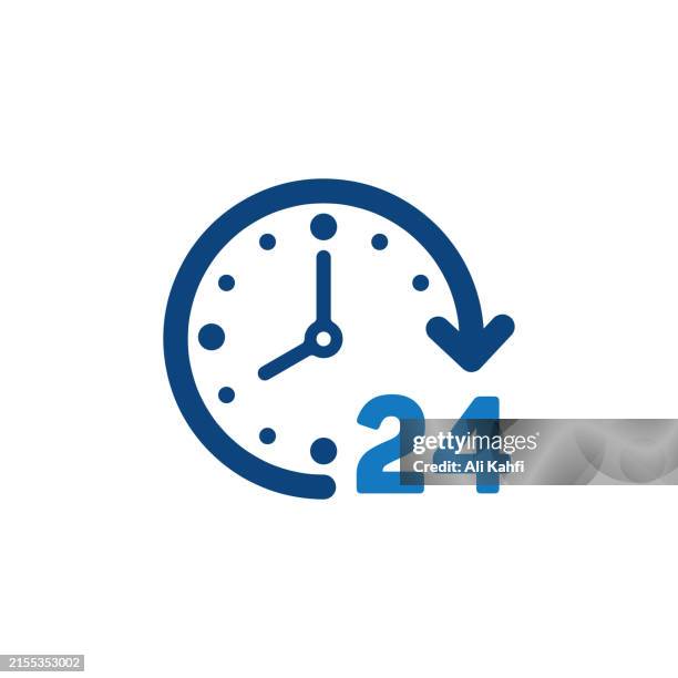 illustrazioni stock, clip art, cartoni animati e icone di tendenza di icona di supporto 24 ore su 24. icona solida che può essere applicata ovunque, semplice, pixel perfect e stile moderno - quadrante di orologio