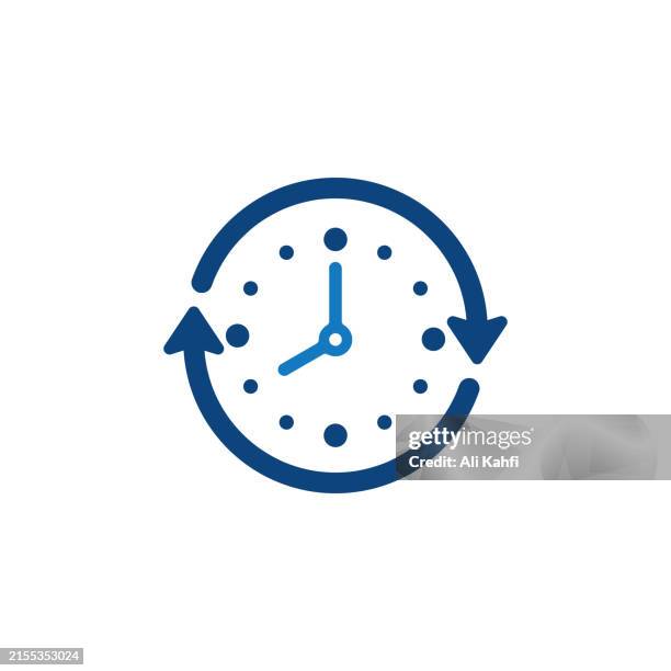 clock icon. solid icon that can be applied anywhere, simple, pixel perfect and modern style - daylight-saving-time stock illustrations