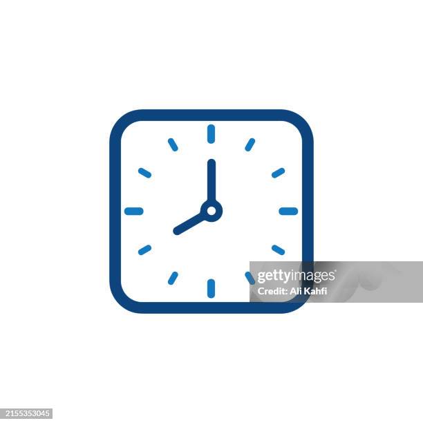 clock icon. solid icon that can be applied anywhere, simple, pixel perfect and modern style - daylight-saving-time stock illustrations