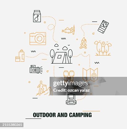 Outdoor And Camping Related Vector Banner Design Concept. Global Multi-Sphere Ready-to-Use Template. Web Banner, Website Header, Magazine, Mobile Application etc. Modern Design. Outdoor And Camping Related Vector Banner Design Concept. Global Multi-Sphere Ready-to-Use Template. Web Banner, Website Header, Magazine, Mobile Application etc. Modern Design.