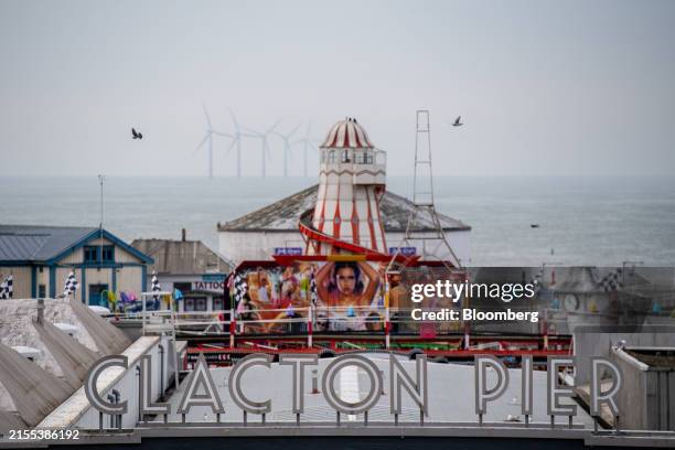Clacton pier, ahead of Nigel Farage, leader of Reform UK, launching his general election campaign in Clacton-on-Sea, UK, on Tuesday, June 4, 2024. It...