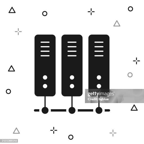 computer server. icon on white background - old computer white background stock illustrations