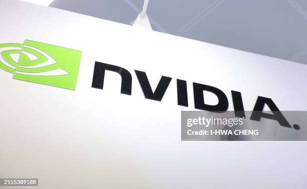 The logo of Nvidia is seen during Computex 2024 in Taipei on June 4, 2024.