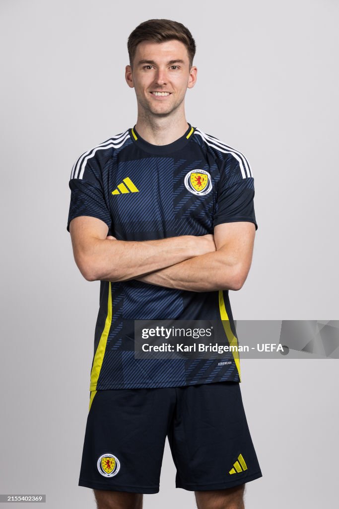 Scottland Raaaa Kieran Tierney of Scotland poses for a portrait during the Scotland ...