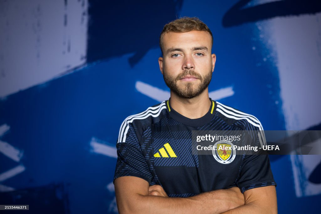 Ryan Porteous of Scotland poses for a portrait during the Scotland ...