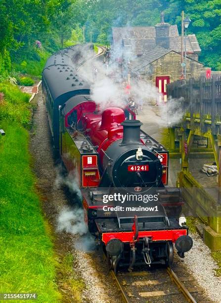 keighley & worth valley railway - history and progress of the steam engine stock pictures, royalty-free photos & images