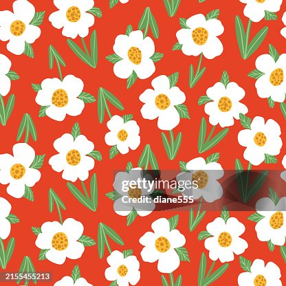 MOD Daisy Flowers Seamless Pattern MOD Daisy Flowers Seamless Pattern