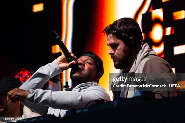 Rudimental perform in Trafalgar Square during day 2 of the Champions Festival ahead of the UEFA Champions League 2023/24 final match between Borussia...