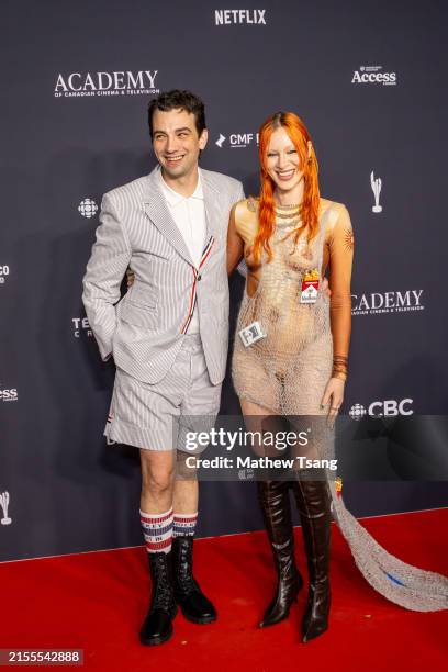Jay Baruchel and Rebecca-Jo attend the 2024 Canadian Screen Awards Gala at The Canadian Broadcasting Centre on May 31, 2024 in Toronto, Ontario.