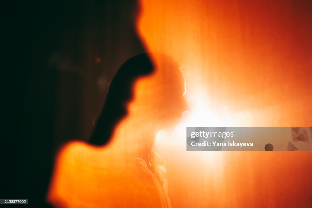 A metaphoric portrait of a dark side of a person