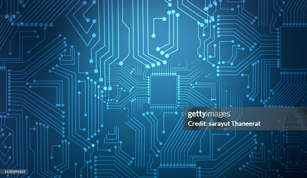 Abstract Network Background. Big data design circuit board background