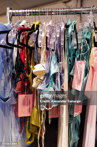 General view backstage at the Oh Polly Swim Fashion Show during Paraiso Miami Swim Week at The Paraiso Tent on May 31, 2024 in Miami Beach, Florida.
