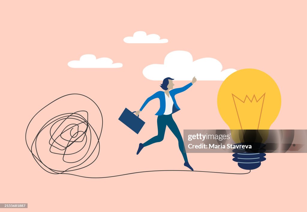 Think Simplify Forward Simplify Idea To Find Solution Thinking Process Or Creativity To Solve ...
