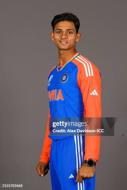 Jaishwal Yashasvi Jaiswal of India poses for a portrait prior to the ICC Men's ...