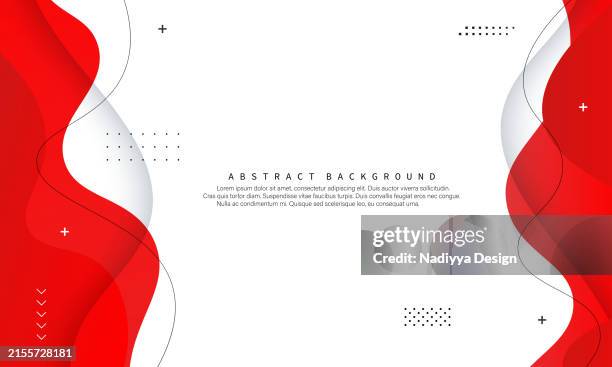 abstract modern red wave background with vector elements. - white presentation background stock illustrations