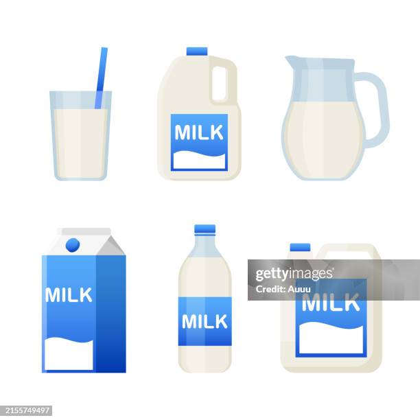 stockillustraties, clipart, cartoons en iconen met milk package clipart - melkpak