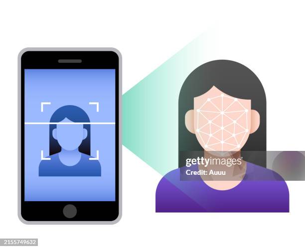 smartphone identification - bar code reader stock illustrations