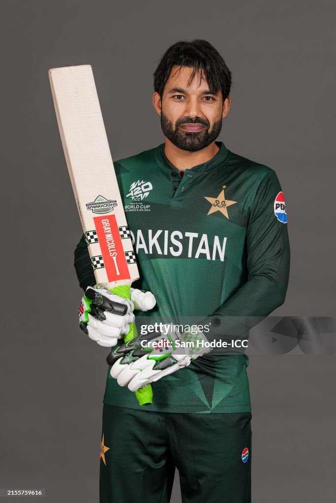 Pakistan Raja Rizwan Raza Mohammad Rizwan of Pakistan poses for a portrait prior to the ICC ...