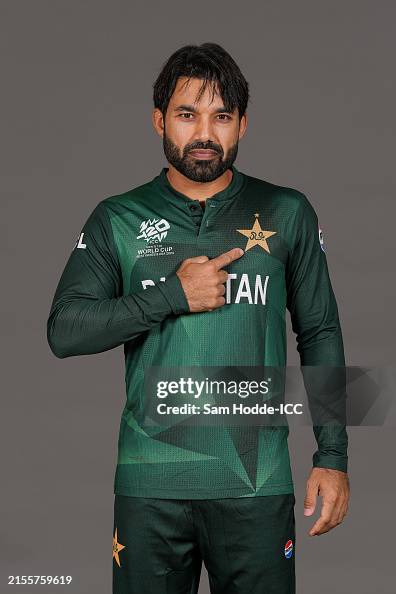 Pakistan Raja Rizwan Ss Mohammad Rizwan of Pakistan poses for a portrait prior to the ICC ...