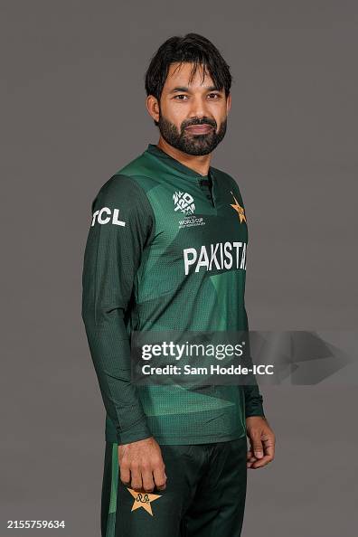 Mohammad Rizwan of Pakistan poses for a portrait prior to the ICC ...