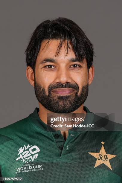 Pakistan Rizawan Mohammad Rizwan of Pakistan poses for a portrait prior to the ICC ...