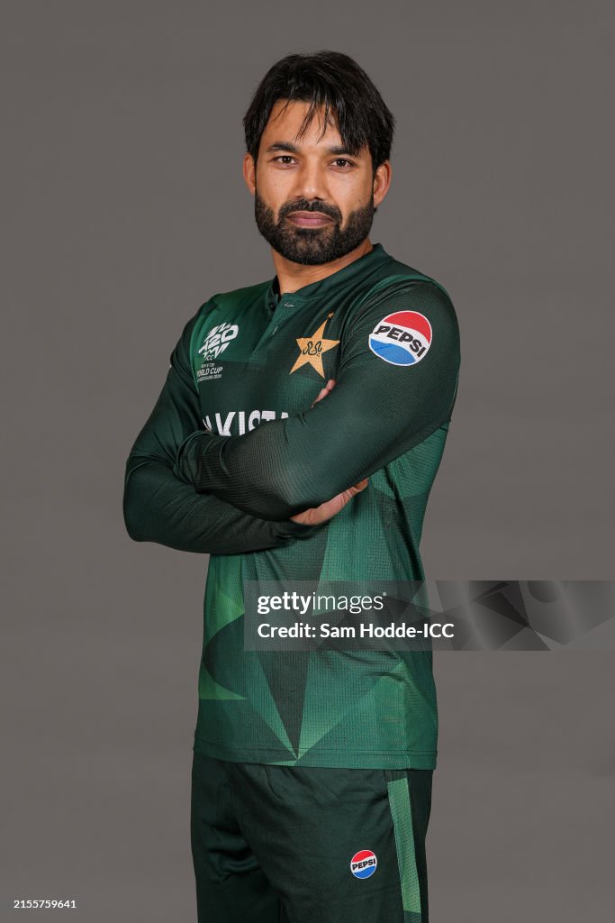 Mohammad Rizwan of Pakistan poses for a portrait prior to the ICC ...