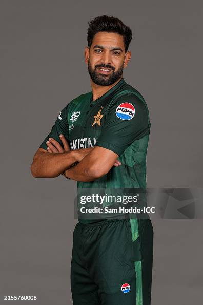 Pk Rauf Haris Rauf of Pakistan poses for a portrait prior to the ICC Men's ...