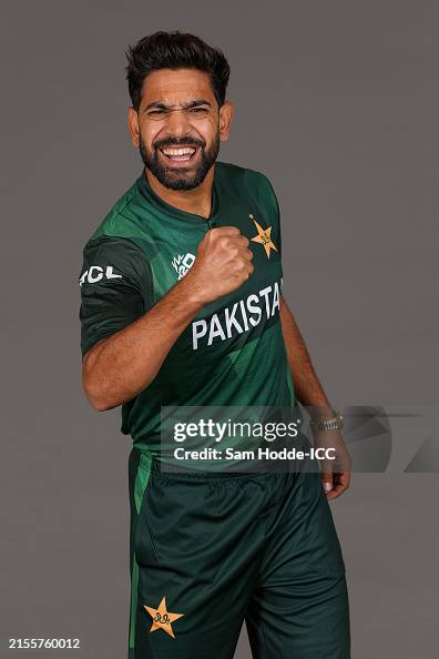 Haris Rauf of Pakistan poses for a portrait prior to the ICC Men's ...