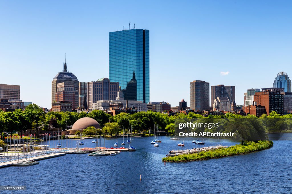 Back Bay skyline - Charles River and Esplanade - Boston Massachusetts