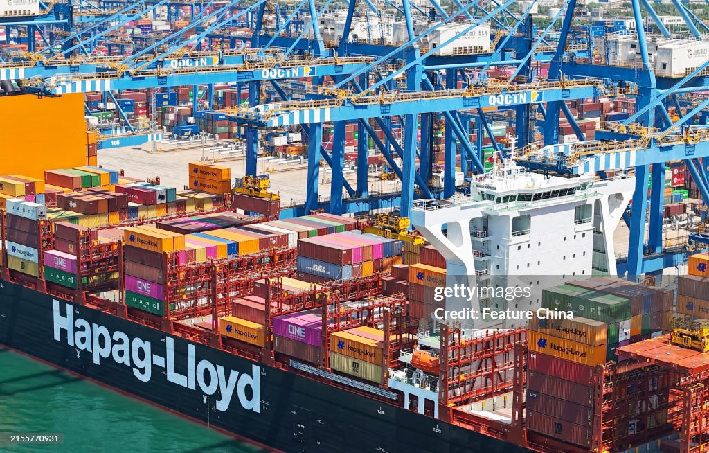 China Qingdao Trade At A Container Port