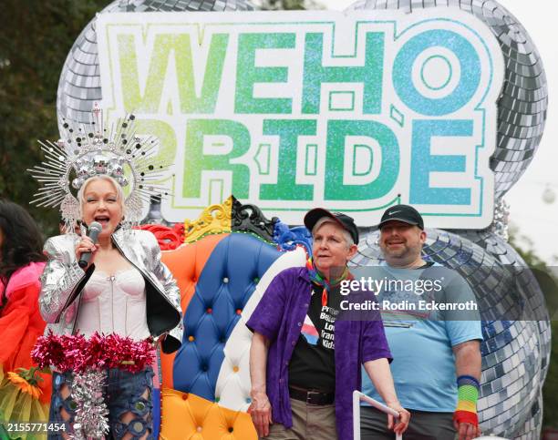 Lifetime Ally Icon Cyndi Lauper attends the 2024 WeHo Pride Parade on June 02, 2024 in West Hollywood, California.