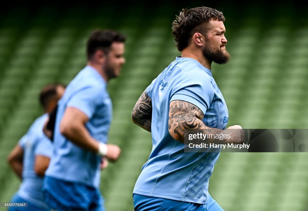 Islander Rugby Running Dublin , Ireland - 7 June 2024; Andrew Porter during a Leinster Rugby ...