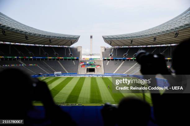 General view of the Olympiastadion ahead of UEFA EURO 2024 Germany at Olympiastadion on June 7, 2024 in Berlin, Germany.
