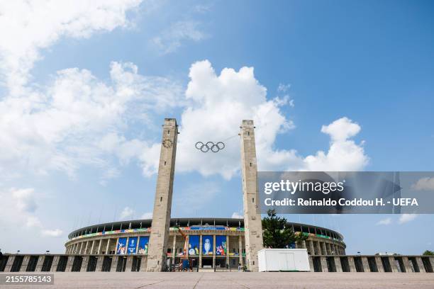 General view of the Olympiastadion ahead of UEFA EURO 2024 Germany at Olympiastadion on June 7, 2024 in Berlin, Germany.