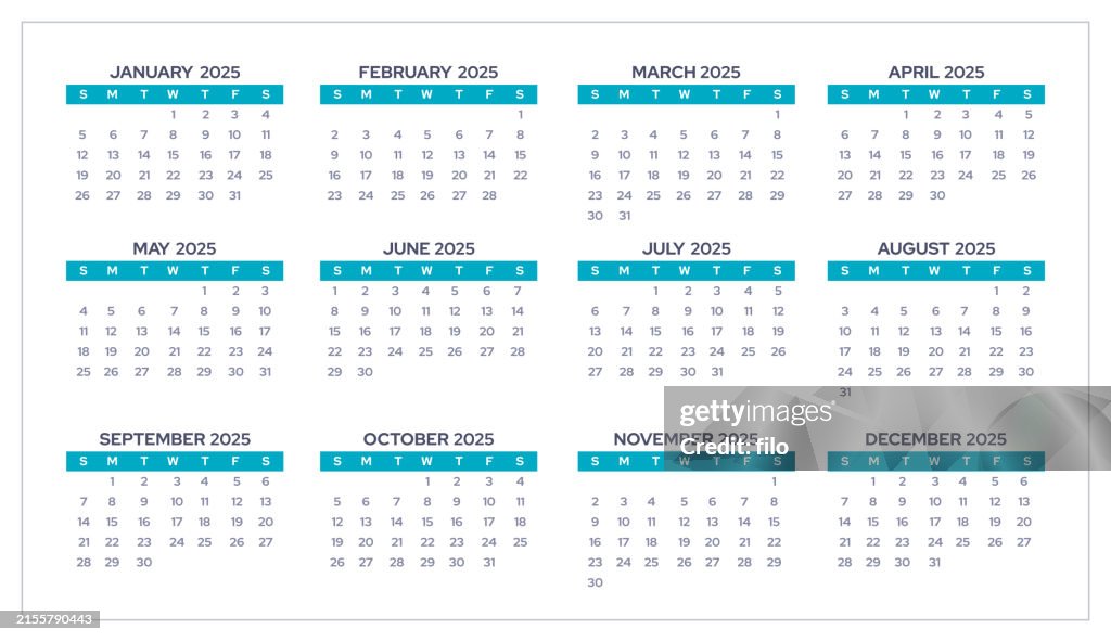 Modern 2025 Simple Calendar Planner Schedule Design